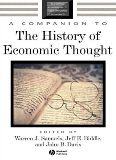 Read online A Companion to the History of Economic Thought - Warren J. Samuels, Jeff E. Biddle, and John B. Davis file in ePub